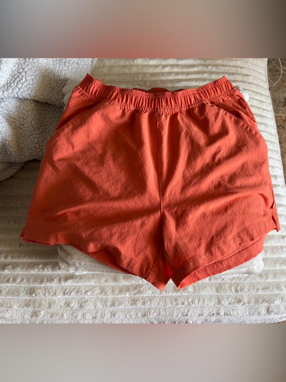 Helly Hansen Coral-Orange AND Sage Green Athletic Shorts